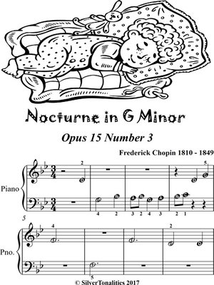 cover image of Nocturne In G Minor Opus 15 Number 3 Beginner Piano Sheet Music